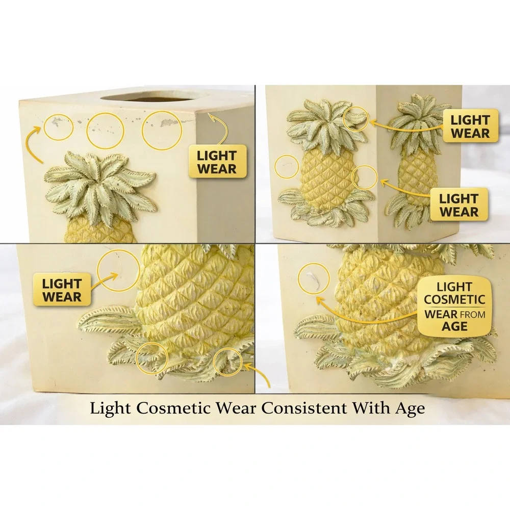 Vintage Pineapple Tissue Box Cover Holder 6